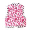Womens Quilted Sleeveless Vest With Retro Print Design Winter Streetwear Camping Outerwear