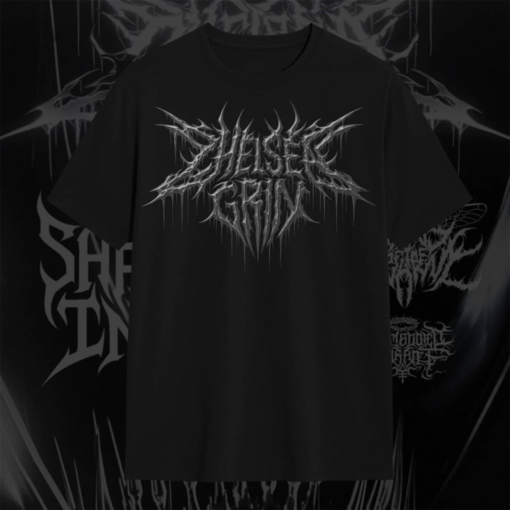 American Chelsea Grin Deathcore Band Dark Rock Europeanstyle Unisexs Pure Cotton TShirt Short Sleeve