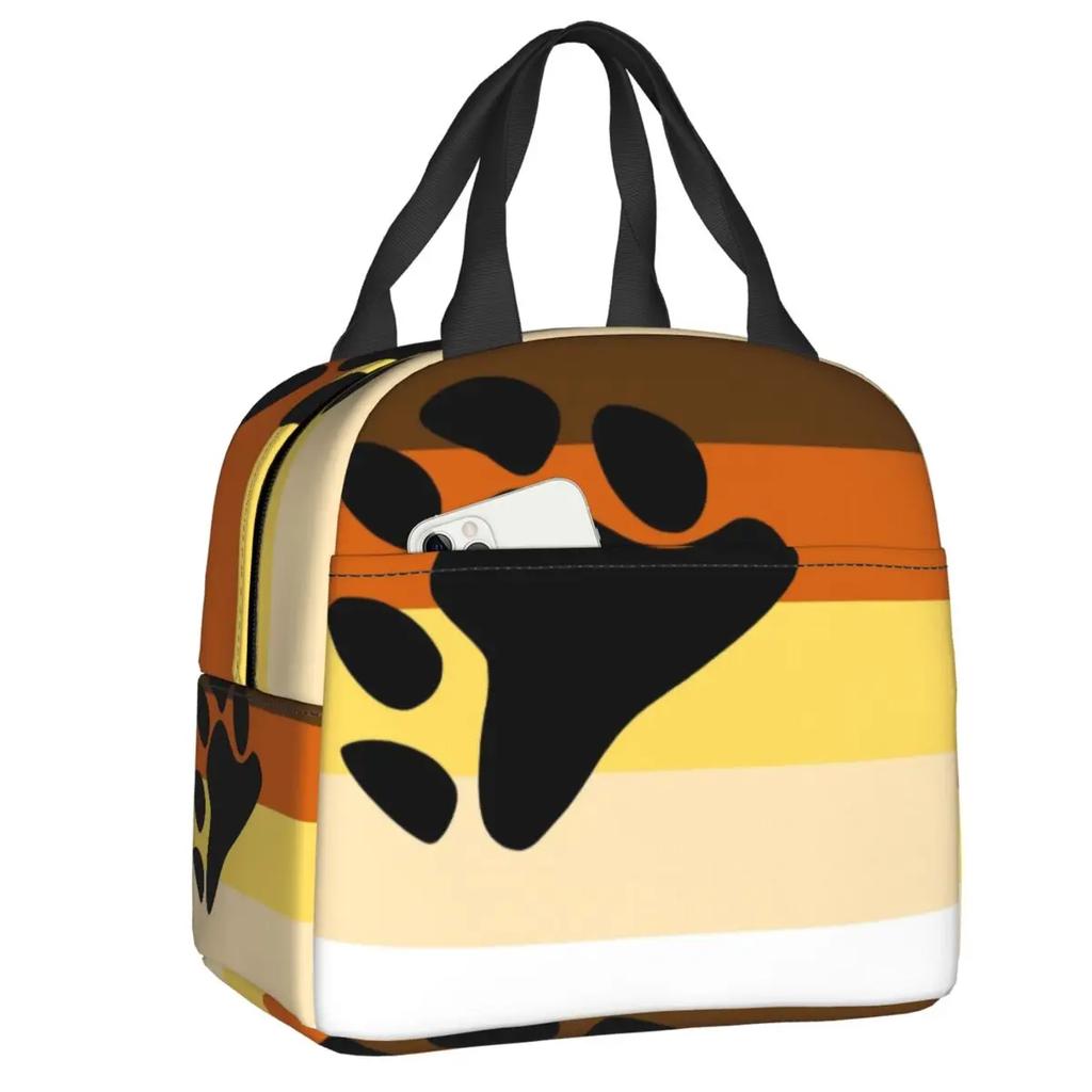 Gay Pride Flag Drip Design Insulated Lunch Bag Women Resuable LGBT Rainbow Lesbian Thermal Cooler Lunch Box Office Picnic Travel