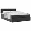 VidaXL Ottoman Bed Frame with Mattress Black 140x190 Cm Faux Leather, Bed Frame, Upholstered Bed Frame 3311303