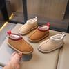 Fashion 2025 Winter Kids Suede Snow Boots Toddler Fur Slippers Baby Shoes Ultra Girls Boy Low-top Warm Boot