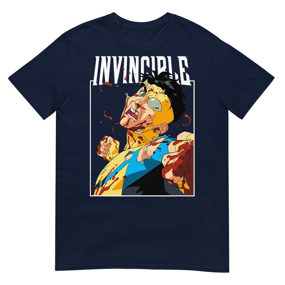Invincible Battle Damaged Mark Character Logo Tshirt S
