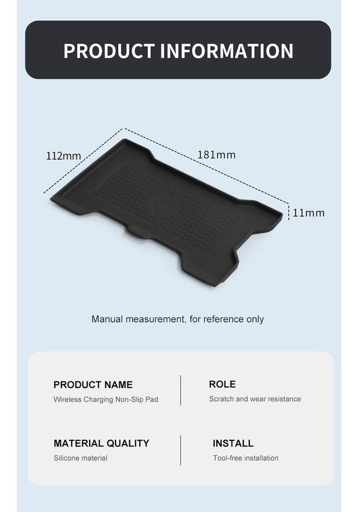 Kabelloses Lade-Silikonpad für 2024-25 Mitsubishi TRITON - Rutschfest, Staubdichtes Auto-Innenraum-Ladegerät.