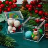 12pcs Clear Acrylic Storage Boxes with Lids for Jewelry Cosmetics Handicrafts Candies Decorative Boxes 4.5cm Jewelrys Organizers