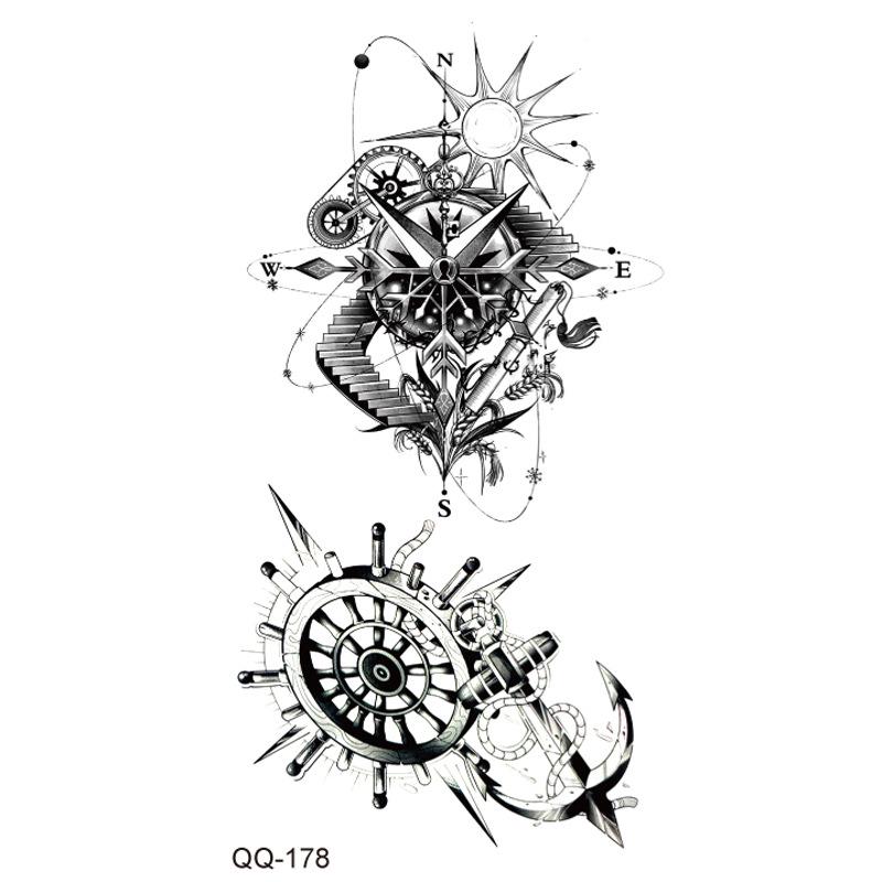 New Style Waterproof Temporary Tattoos: Floral, Butterflies & Lion Designs - Mix & Match Set