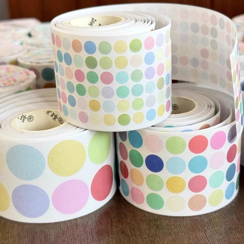 CaiCaiXuanXuan Multi-Color Washi Tape: Mini Polka Dot Die-Cut, Writable Adhesive for Journals