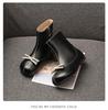 Genuine Leather Girls' Martin Boots - Autumn/Winter 2025 British Style Princess Short Boots.
