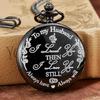 Engraved Retro Quartz Pocket Watch for Son, Husband, Grandpa