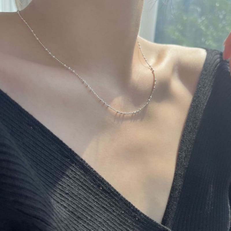 Youngglow Silver925 Ball Chain Necklace (2color)