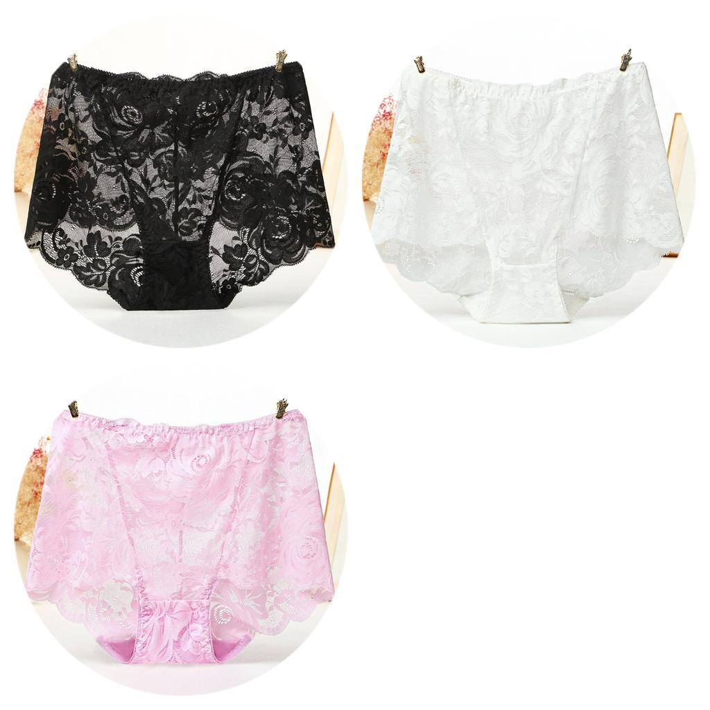 Underwear Women Sexy Lingerie for Women Lace Rose Lace Female Panties with Hollowed-out Ropa Mujer See-through Lady's Briefs