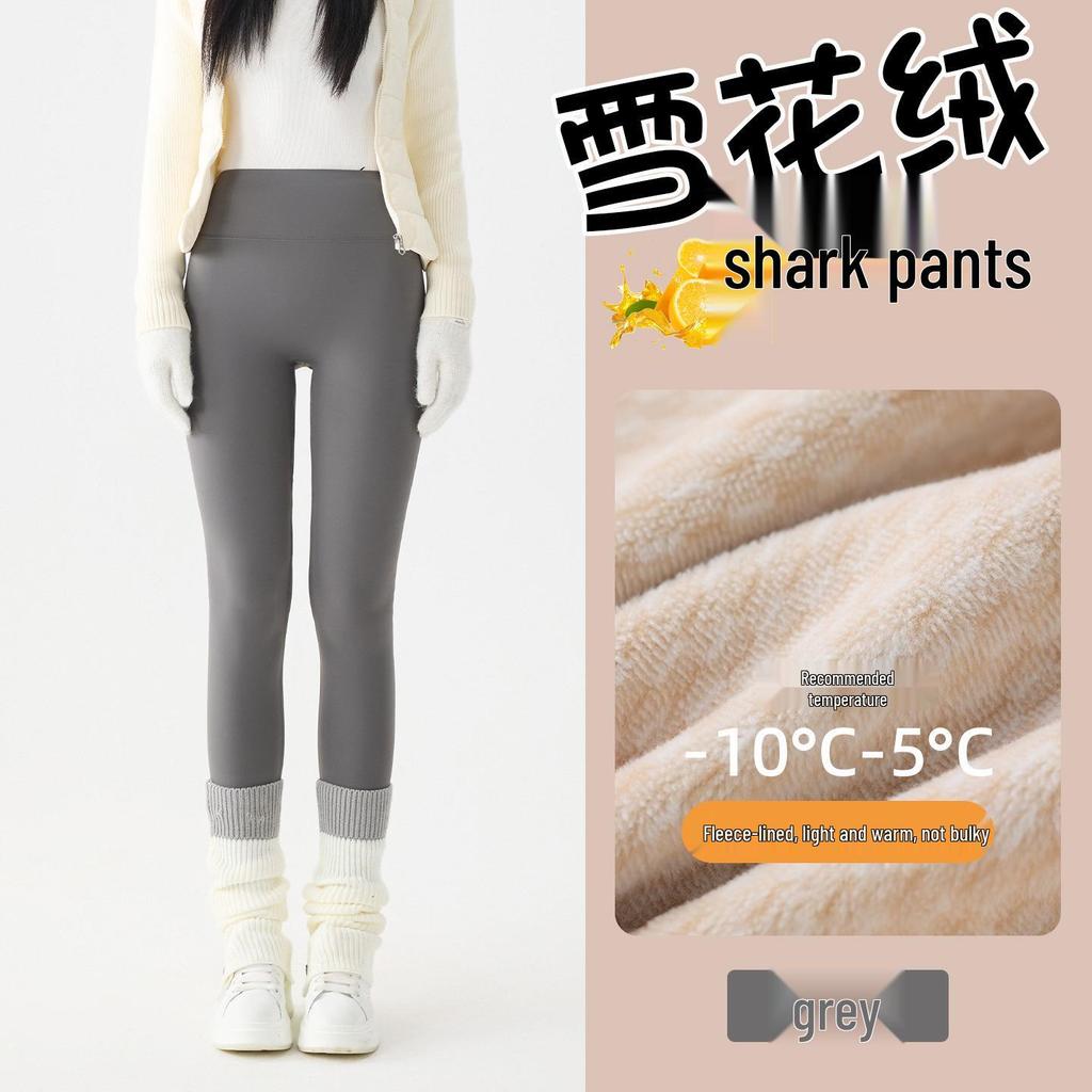 2025 Women's Plus Velvet Thickened Slim-Fit Warm Cotton Yoga Pants for Autumn and Winter