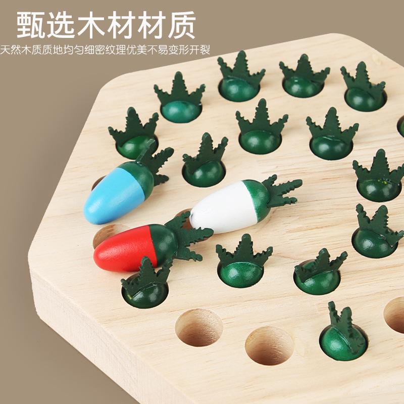 

Деревянный Цветной Мемори-Шахматы Игра Вытаскивание Редиски Детское Просвещение Раннее Образование Пазл Интерактивная Настольная Игрушка