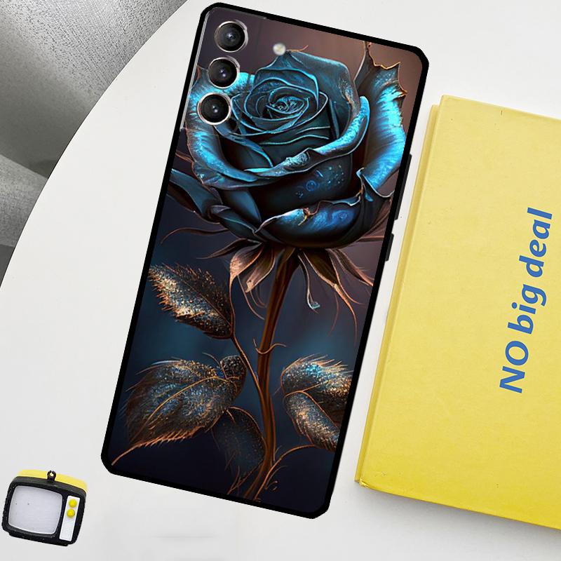 Rose Flower Floral Phone Case For Samsung Galaxy S25 Ultra S20 S21 S22 S23 Plus S24 Ultra S9 S10 S25 FE Cover