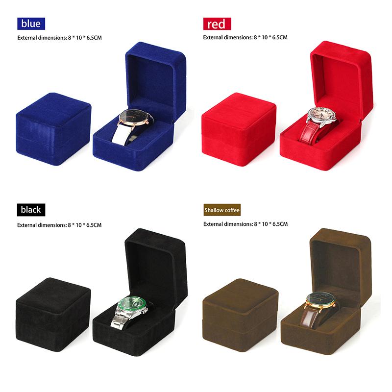 Uhrenbox Mode Samt Runde Ecke Smartwatch Uhren Aufbewahrungskoffer Schmuckzubehör Business Verpackungsboxen