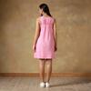 Women’s Pink Cotton Dress Casual Sleeveless Summer Mini Dress for Travel Vacation Daily Wear
