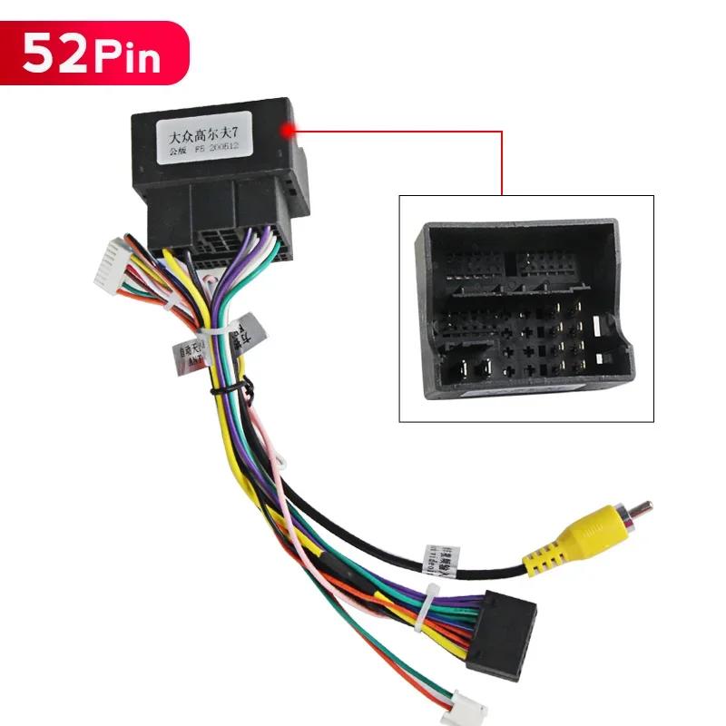 40PIN/52PIN/ISO Connector for Volkswagen Golf 5/6/Polo/Passat/Jetta/Tiguan/Touran Skoda Car Radio Player Wire Harness CANBUS BOX