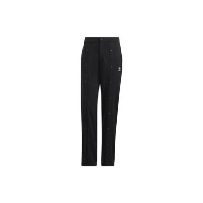 Originals FW22 Solid Color Button Straight Leg Wide Leg Casual Pants Women Bottoms Black HL9394