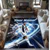 Cristiano Ronaldo Bedruckter Kristall-Samt-Teppich Rutschfester Kristall-Samt-Teppich für Sofa Schlafzimmer Innenbereich Heimdekoration