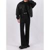 Men Loose Casual Short Pu Leather Turn Down Collar Street Fashion Jacket