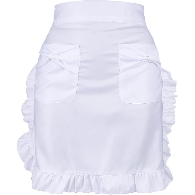 Lusofie Waist Apron Half Apron Maid Aprons Cooking Aprons for Women for Kitchen Cooking Restaurant Restaurant Bistro Coffee