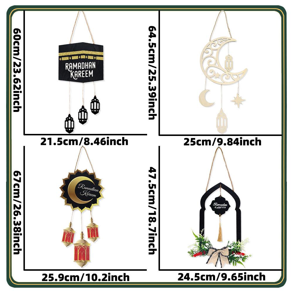 Eastern Middle Captivating Star Moon Wooden Decorative Pendant For Stylish Settings Home