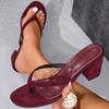 2025 Summer  Designer Summer Women Clip Toe Slippers Fashion High Heels Stripper Party Pumps Mules Slide Shoes