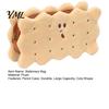 Unique Biscuit Design Pencil Pouch Cookie Shape Plush Stationery Bag, Soft Stuffed Trendy Aesthetic Desk Decor Case, Large Capacity Cosmetic