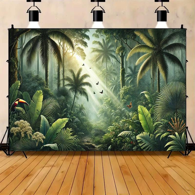 1Pcs Tropical Rainforest Decoration Background Winter Backdrop Decorations For Photo Studio Photo Booth Christams Party