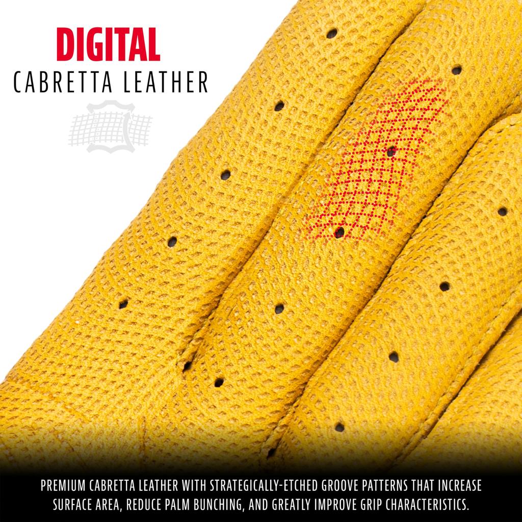 Franklin CFX PRO HI LITE Baseball Batting Yellow Gloves, Small,