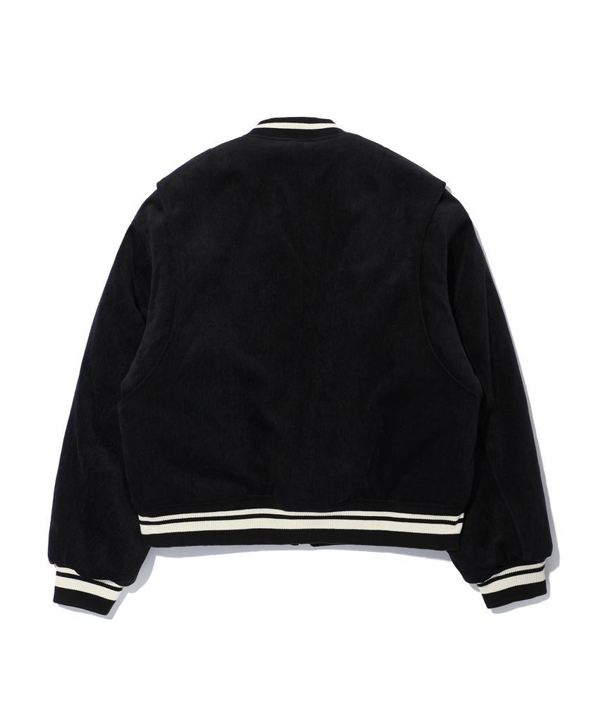 Iey Velvet Zip Bomber Jacket Black