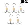 1/2/3/5Pcs 360° Rotating Storage Hanger Hook Multi-Claw Metal Belts Rack Wardrobe Organizer Bras Ties Scarves Closet Supplies