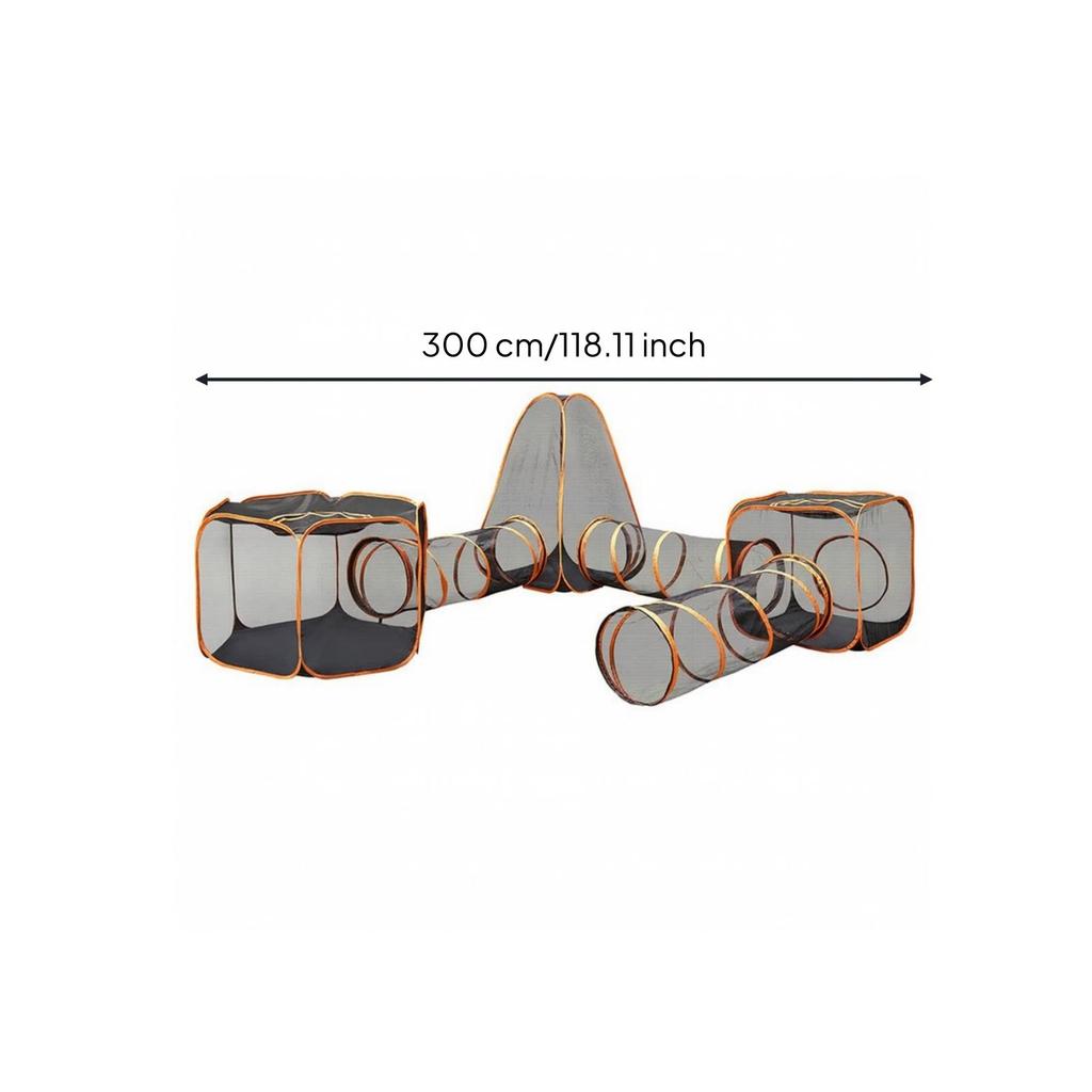 6 Pieces Modular Cat Playpen with Tent Portable for Outdoor, Travel, Young Dogs