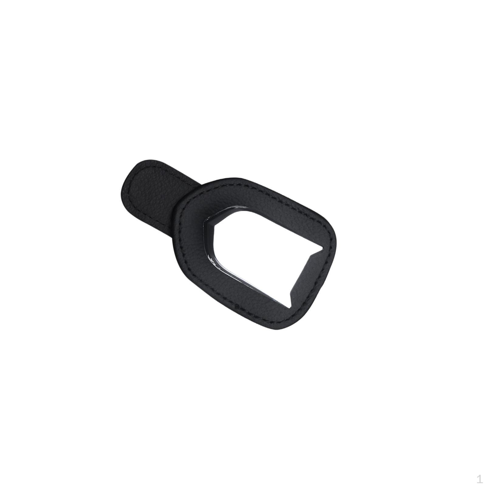 

Auto Visor Sunglasses Clip Holder Glasses Hanger PU Leather Premium Universal Storage Ticket Card Upgraded Black