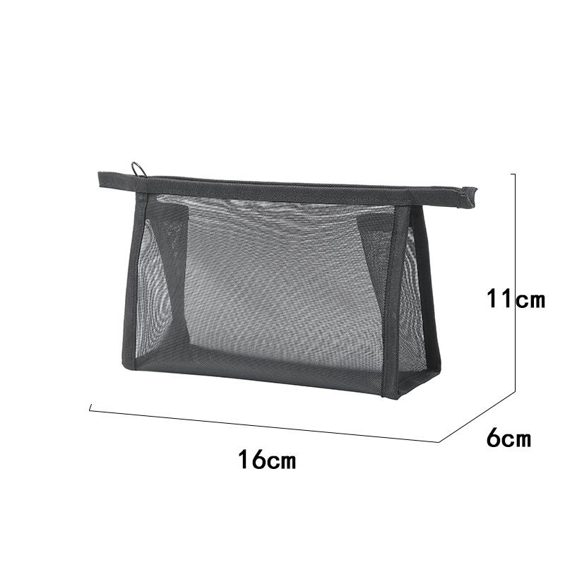 

Черные сетчатые косметички для женщин и девушек, органайзер для косметики, дорожные, портативные, для мытья, для хранения помады, туалетных принадлежностей, гигиенических прокладок