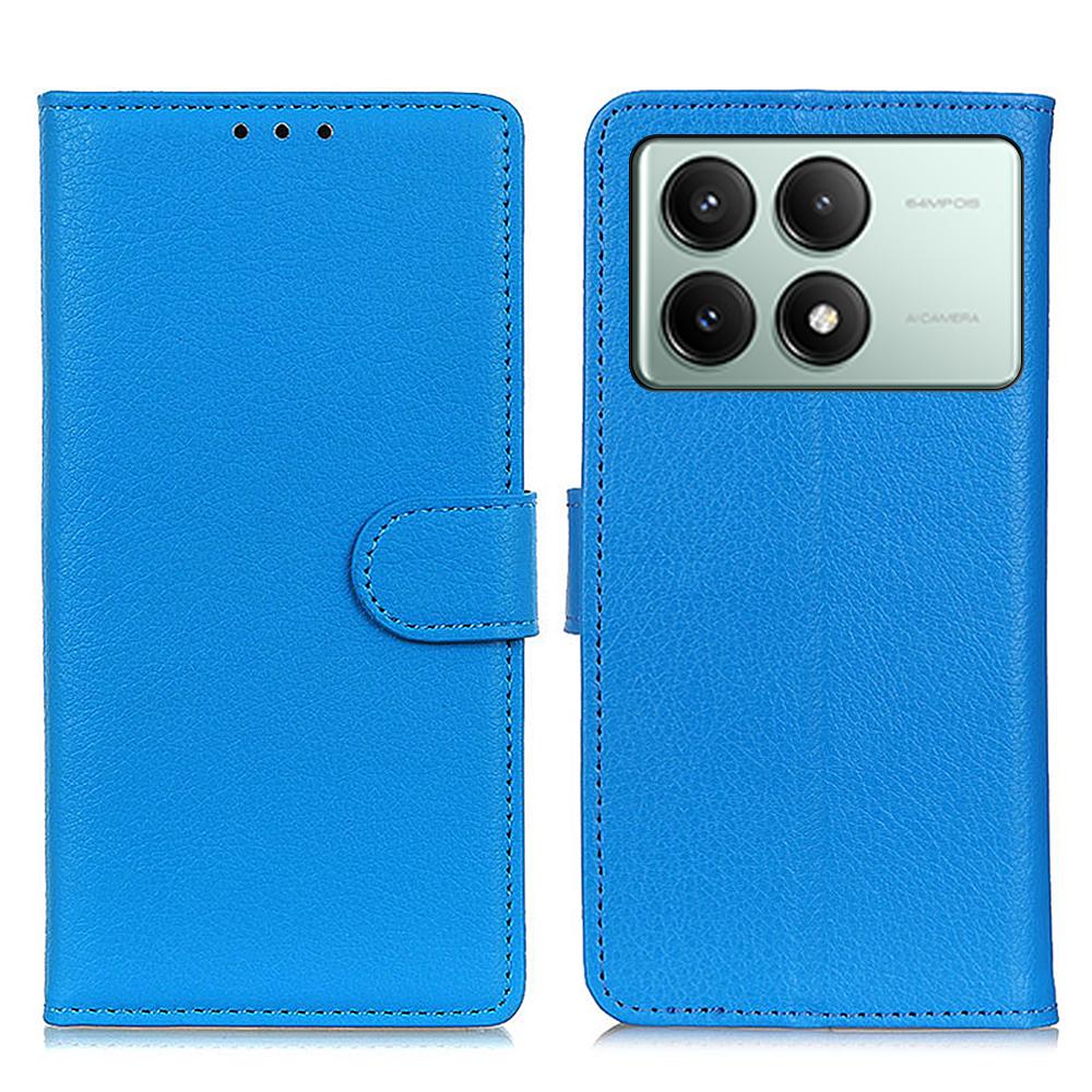 For Xiaomi Redmi K70E 5G/Poco X6 Pro 5G Case PU Leather Litchi Texture Wallet Phone Cover