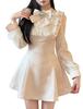 Jundakara Kleid und Shorts Lang Traümlich und Lolita Schülergröße M Damen 2-teiliges Set, Ärmel, Niedlich, Spitze, Rüschen, Schleifen, Massenproduziertes Kostüm,