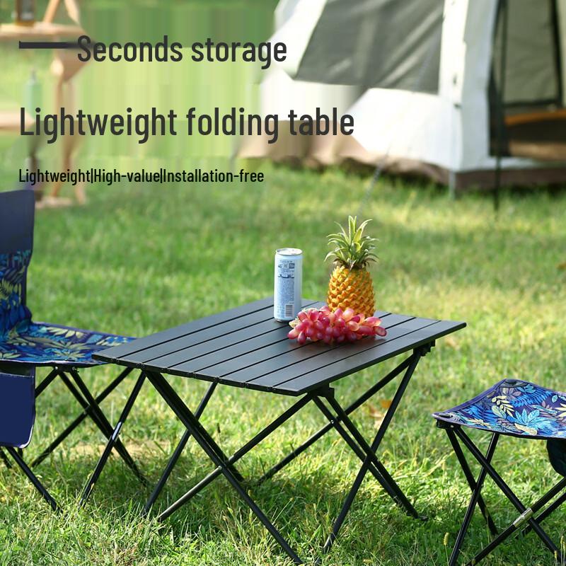 Kingback Aluminum Portable Outdoor Roll-Up Camping Table