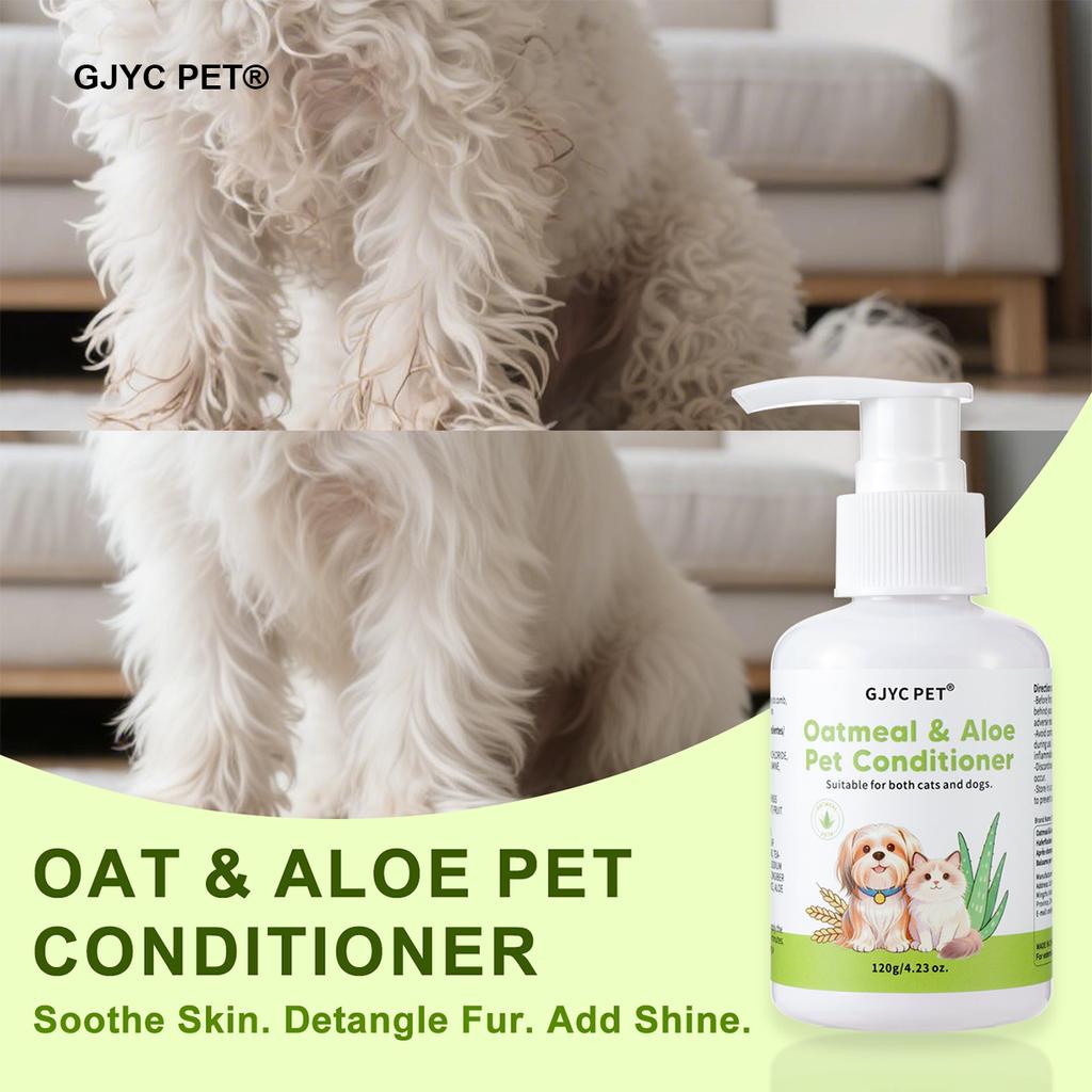 GJYC PET Oat & Aloe Pet Conditioner Detangles Moisturizes Boosts Shine For Dogs Cats