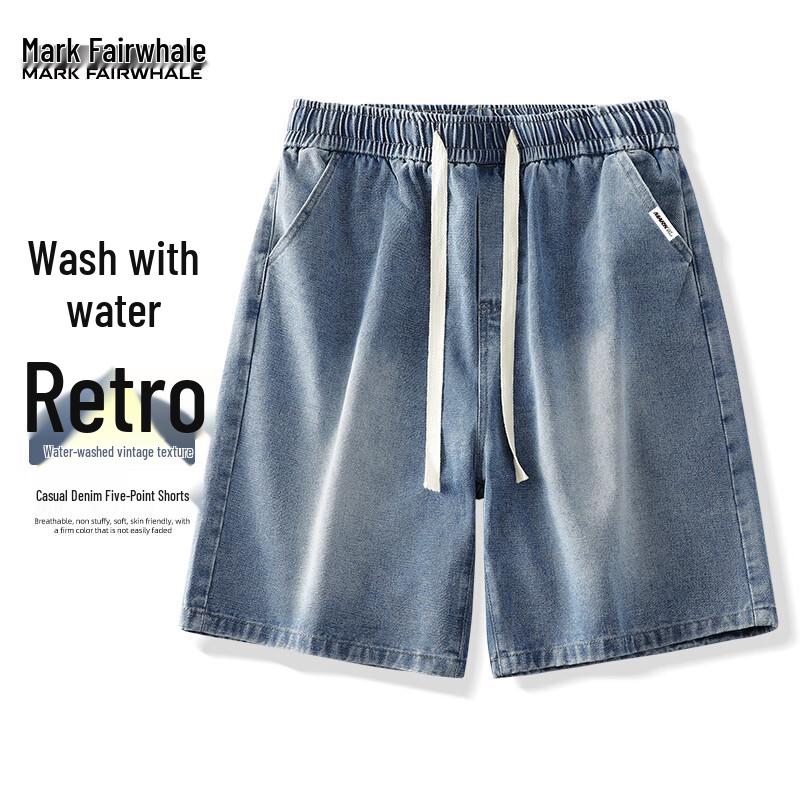 Mark Fairwhale Men s Lightweight Breathable Denim Shorts XL