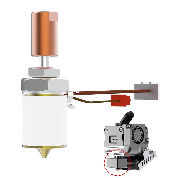Creality Official Sprite Extruder 60W Ceramic Heating Block Upgrade Replacement Kit for Ender 3 S1 Pro/Ender 3 S1/ CR10 Smart Pro, up to 300℃