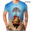 Electric Guitar 3D Top Digital Printed Men's Casual Short Sleeved T-shirts Sportwear Summer Men's T-shirt