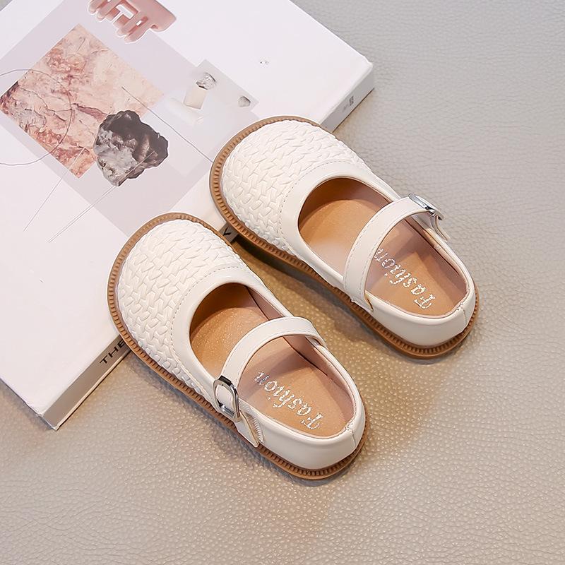 Girls' 2026 Spring Soft-Soled Leather Princess Loafers