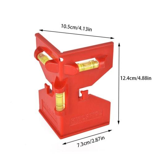 Post Leveler, Pipe Level - Pipe Angle Meter, Column Level Gauge, Magnetic Level Measuring Instrument Small Pipe Leveling Tool - 3 Vial Leveling Tool,