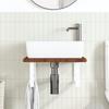 Wall Mounted Washbasin Countertop with Bracket Steel and Solid Oak Wood