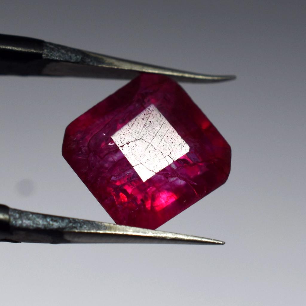 Natural Pink Ruby Loose Gemstone 11.23 ct Square Cut for Ring for Jewelry Making and Gem Collections