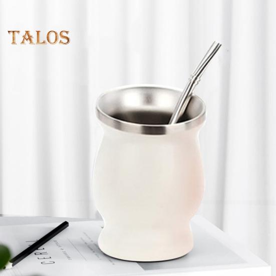 Sada šálků Yerba Mate Dvojitá stěna šálek ve tvaru tykve z nerezové oceli s kartáčkem na čištění šálků Bombilla Čajová souprava Antioxidant Bohatá Energie Boost