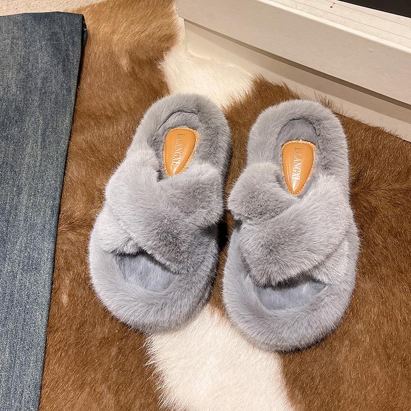 

Мохнатые см толстоподошвенные тапочки-маффины женские, осенние новые маленький человечек на высоком каблуке 42