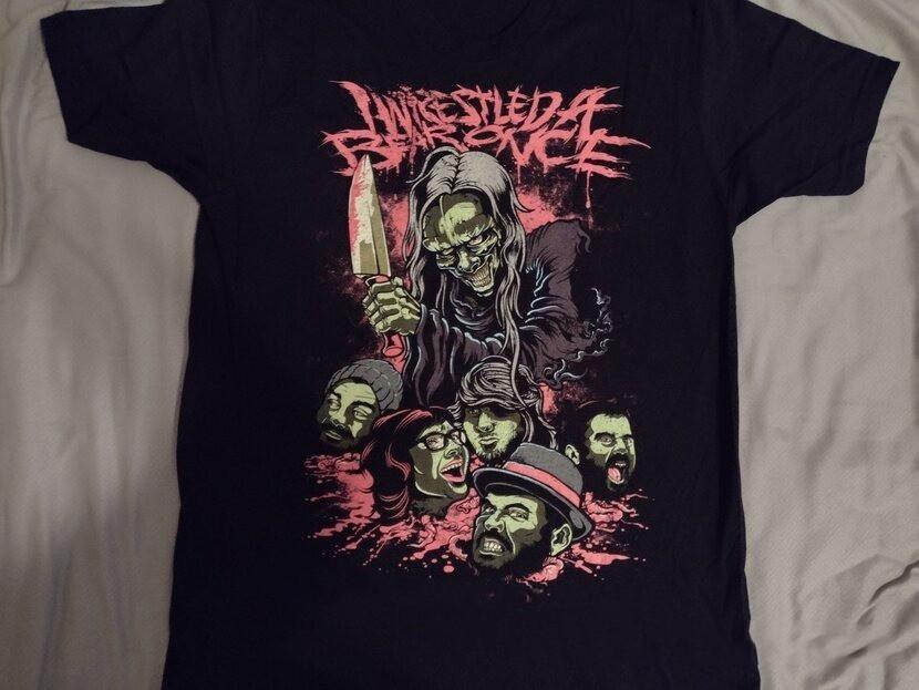 

New IWABO Iwrestledabear wbr/ once Band Short Sleeve Black S to 5XL Shirt SG341 Unisex T-Shirt XXXXL