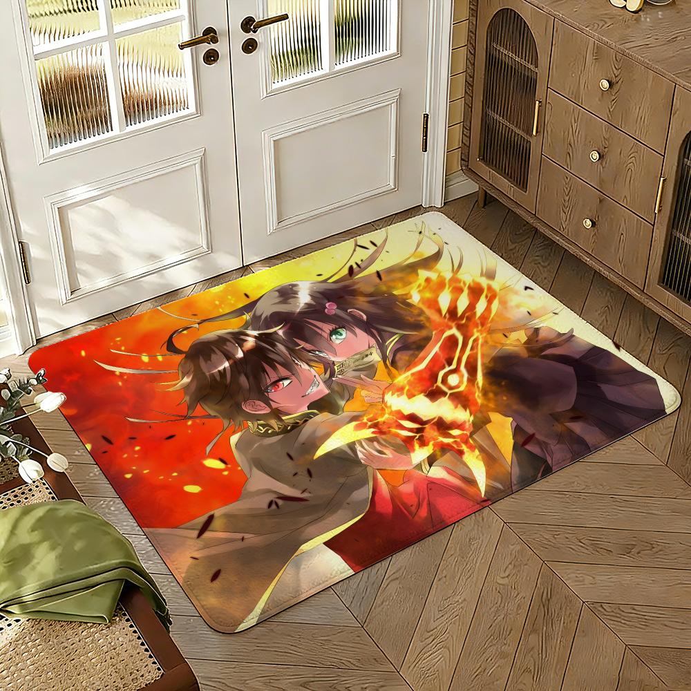Twin Star Exorcists Floor Mat Soft Thickened Absorbent Non-Slip Bedroom Living Room Door Mat Home Decor Flannel Rugs