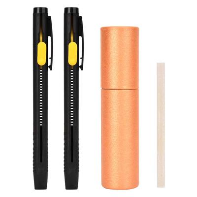 Selbstlöschender Lederstoffmarker 2 Stück Stifthüllen 20 Wachsstreifen Verschwindestifte